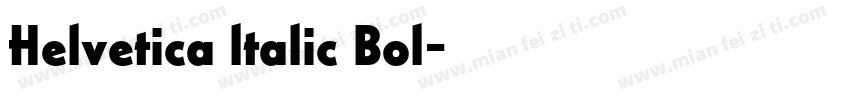Helvetica ltalic Bol字体转换